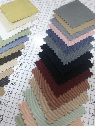 DF-OK TR斜紋 OK1122 成份：58%滌綸 36%人棉 6%氨綸 克重：270g 後面照